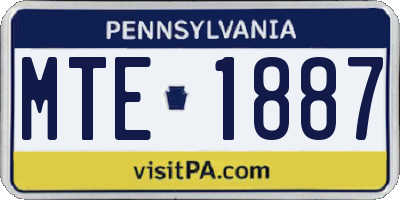 PA license plate MTE1887