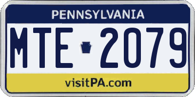 PA license plate MTE2079