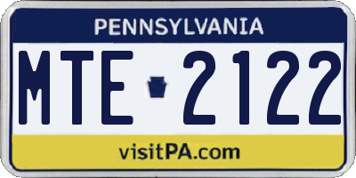 PA license plate MTE2122