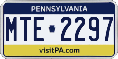 PA license plate MTE2297