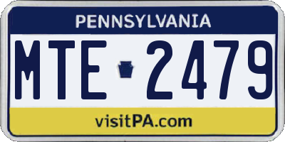 PA license plate MTE2479