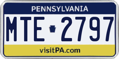 PA license plate MTE2797