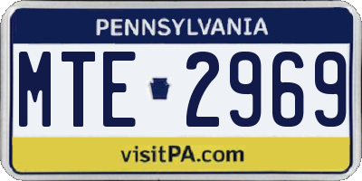 PA license plate MTE2969