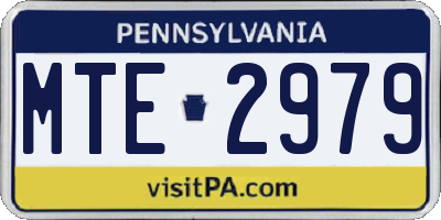 PA license plate MTE2979