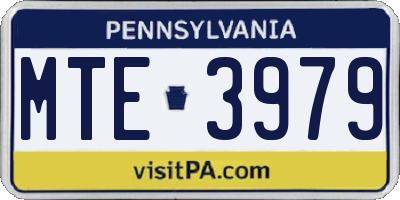 PA license plate MTE3979
