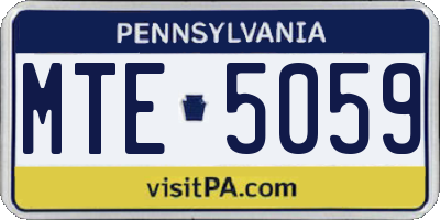 PA license plate MTE5059
