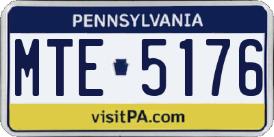 PA license plate MTE5176