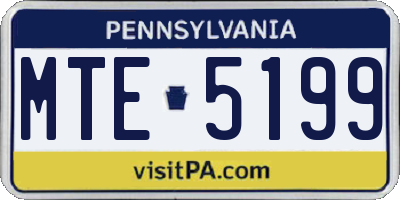 PA license plate MTE5199