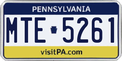 PA license plate MTE5261