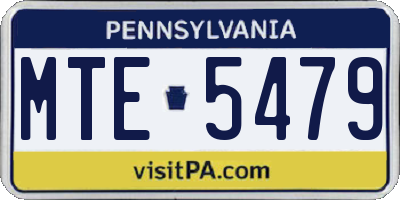 PA license plate MTE5479