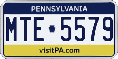 PA license plate MTE5579