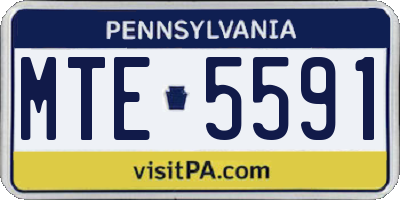 PA license plate MTE5591
