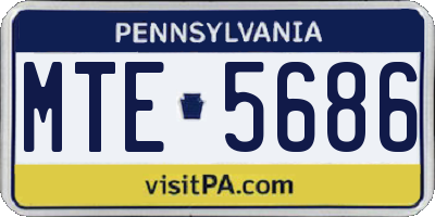 PA license plate MTE5686