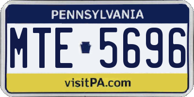 PA license plate MTE5696