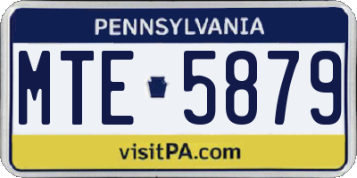 PA license plate MTE5879