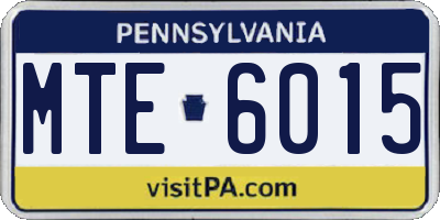 PA license plate MTE6015