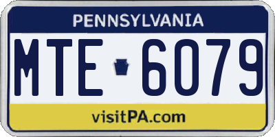 PA license plate MTE6079