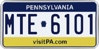 PA license plate MTE6101
