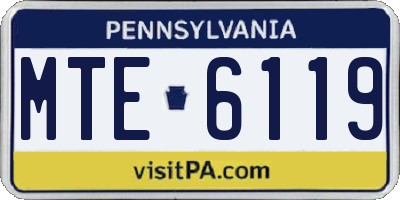 PA license plate MTE6119