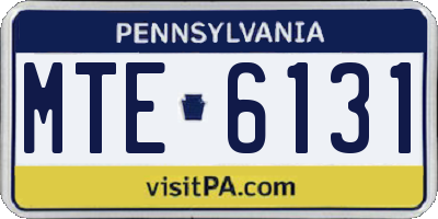 PA license plate MTE6131