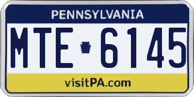 PA license plate MTE6145
