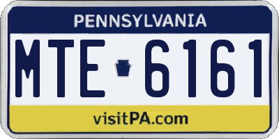 PA license plate MTE6161