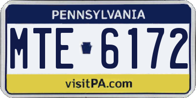 PA license plate MTE6172