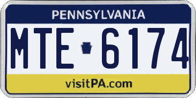 PA license plate MTE6174