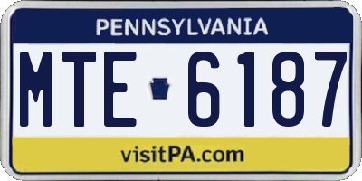 PA license plate MTE6187