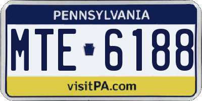 PA license plate MTE6188