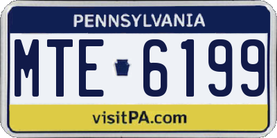 PA license plate MTE6199