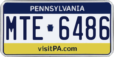 PA license plate MTE6486
