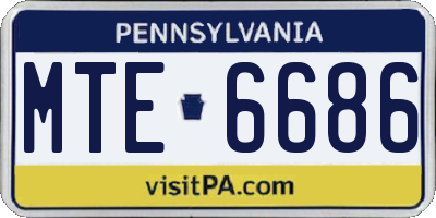 PA license plate MTE6686