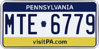PA license plate MTE6779