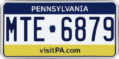 PA license plate MTE6879