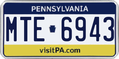 PA license plate MTE6943