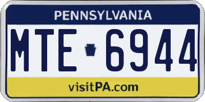 PA license plate MTE6944