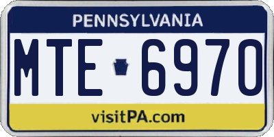PA license plate MTE6970