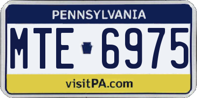 PA license plate MTE6975