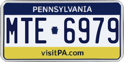 PA license plate MTE6979