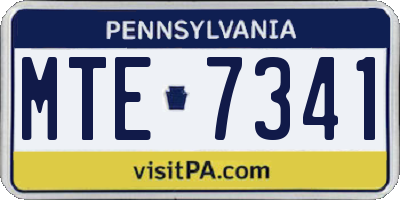 PA license plate MTE7341