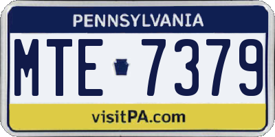 PA license plate MTE7379