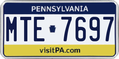 PA license plate MTE7697