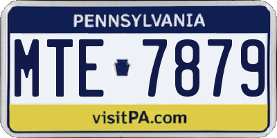 PA license plate MTE7879
