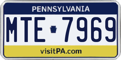PA license plate MTE7969