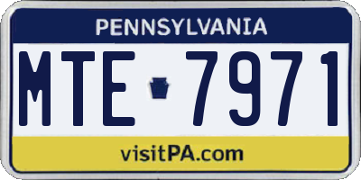 PA license plate MTE7971