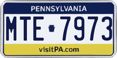 PA license plate MTE7973