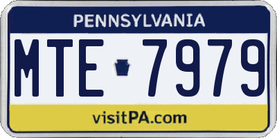 PA license plate MTE7979