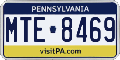 PA license plate MTE8469