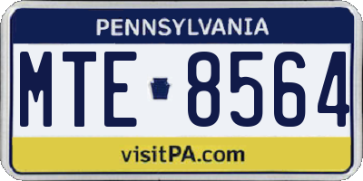 PA license plate MTE8564